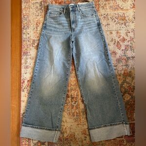 LOFT Light Blue Wide Leg Crop Jeans